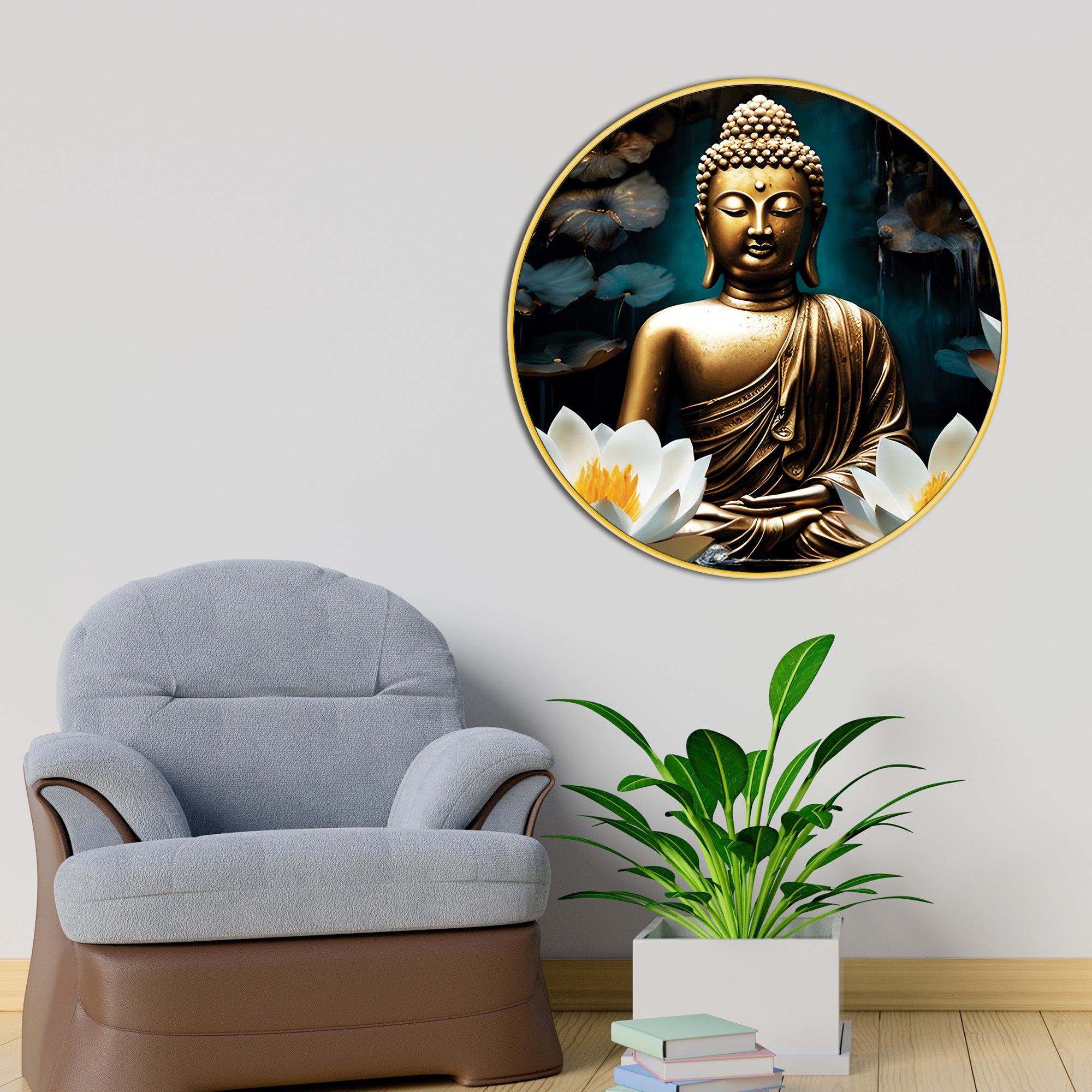 peaceful-spiritual-buddha-wall-painting