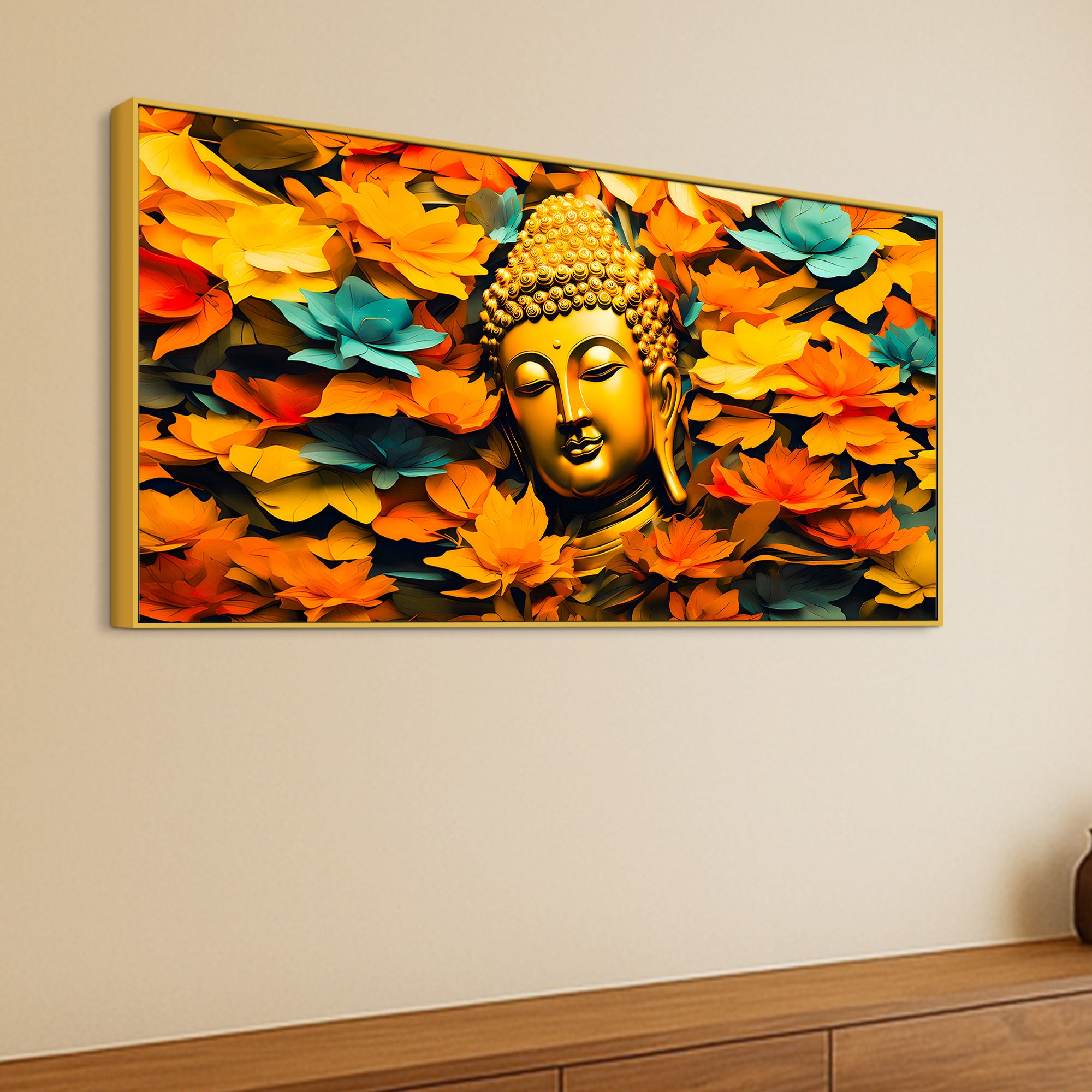 Peaceful & Spiritual  Buddha Wall Painting for Home Décor