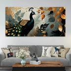 Peacock Nature Canvas Wall Abstract Painting