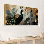 Peacock Nature Canvas Wall Abstract Painting