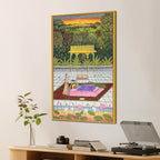 Peacocks Teasing Lord Krishna While He Is Sleeping Canvas Wall Painting