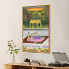 Peacocks Teasing Lord Krishna While He Is Sleeping Canvas Wall Painting