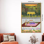 Peacocks Teasing Lord Krishna While He Is Sleeping Canvas Wall Painting