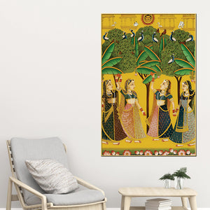 pichwai-art-gopi-dance-canvas-painting-traditional-indian-wall-decor