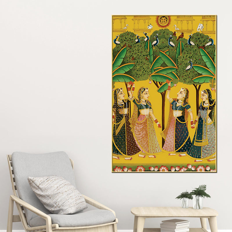 pichwai-art-gopi-dance-canvas-painting-traditional-indian-wall-decor