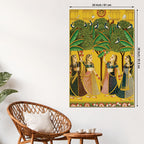 Pichwai Art Gopi Dance Canvas Painting | Traditional Indian Wall Decor