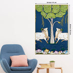 Pichwai Cow Pair Canvas Painting | Traditional Indian Wall Art Decor