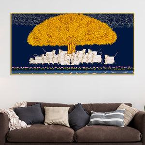 Pichwai Kalpavriksha Wall Painting | Positive Energy Home Decor Art