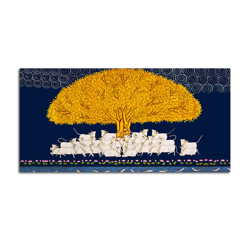 Pichwai Kalpavriksha Wall Painting | Positive Energy Home Decor Art