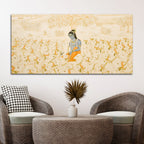 Pichwai Krishna Cow Scene Wall Painting | Luxury Spiritual Art