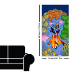 Pichwai Lord Krishna Flute Playing Canvas Wall Painting | Spiritual Indian Art for Home Décor