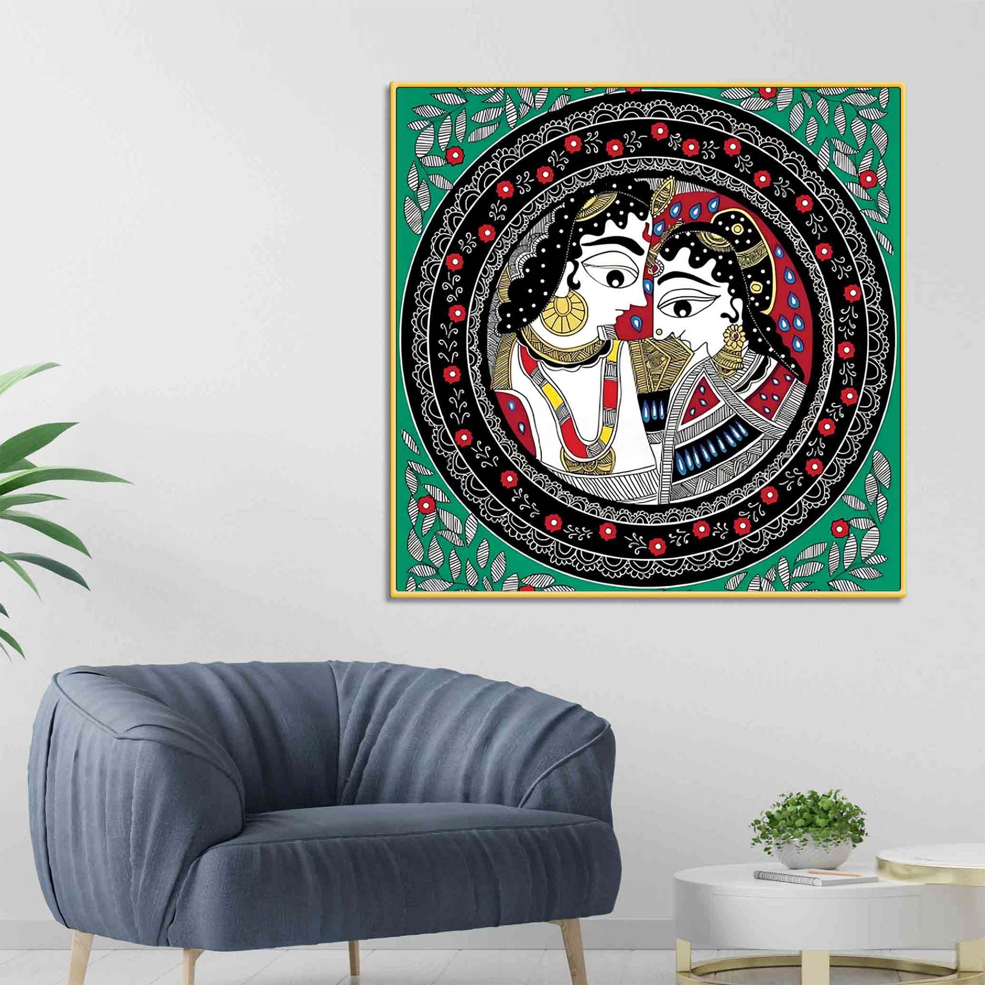 Pichwai Radha Krishna Wall Painting | Ethnic Indian Spiritual Home Decor