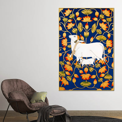 pichwai-sacred-cow-lotus-modern-canvas-wall-painting-for-home-decor