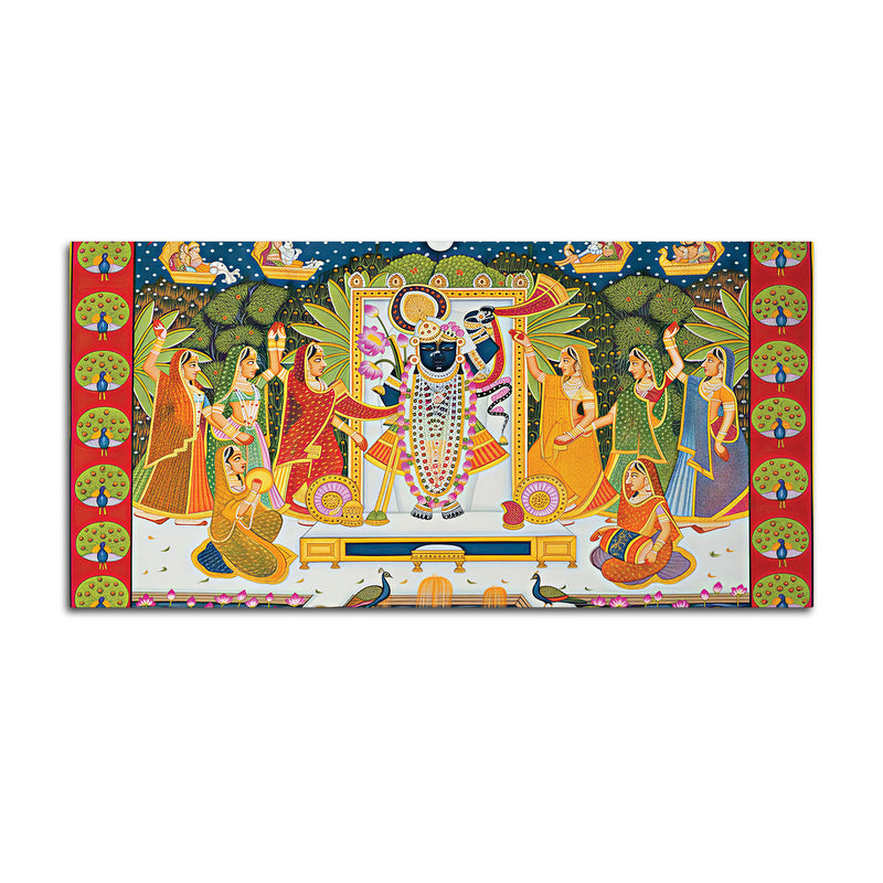 Pichwai Shreenathji Krishna Canvas Wall Painting