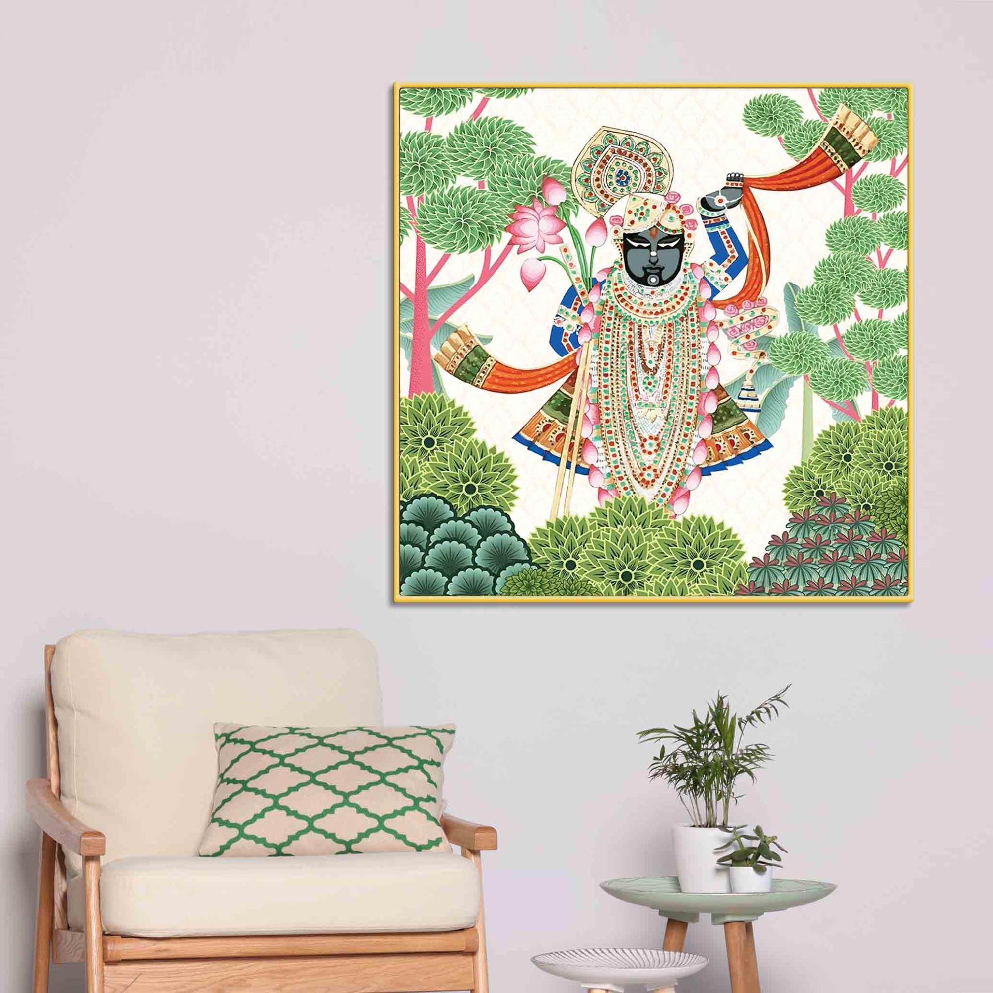 Pichwai Shrinathji Canvas Painting | Traditional Indian Wall Décor