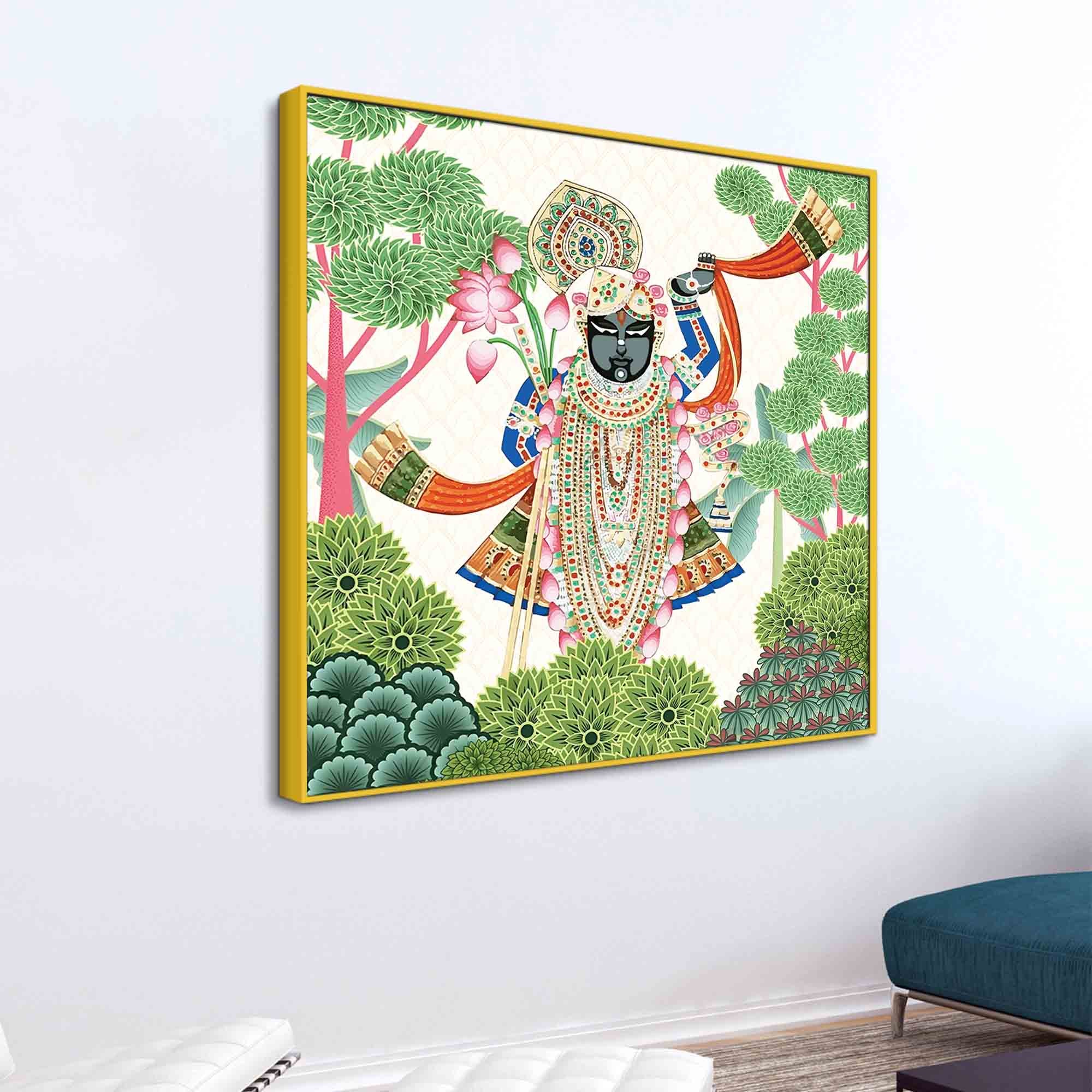 Pichwai Shrinathji Canvas Painting | Traditional Indian Wall Décor