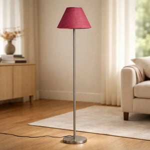 Pink Color Decorative Conical Designer Steel Floor Lamp