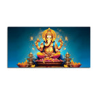 Pleasing Lord Ganpati Bappa Spiritual Canvas Wall Painting for Home & Temple – Premium Devotional Wall Art
