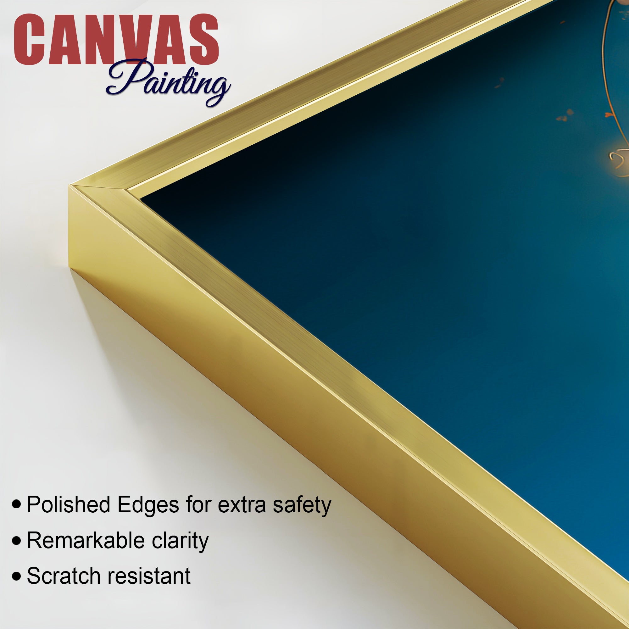 Pleasing Lord Ganpati Bappa Spiritual Canvas Wall Painting for Home & Temple – Premium Devotional Wall Art