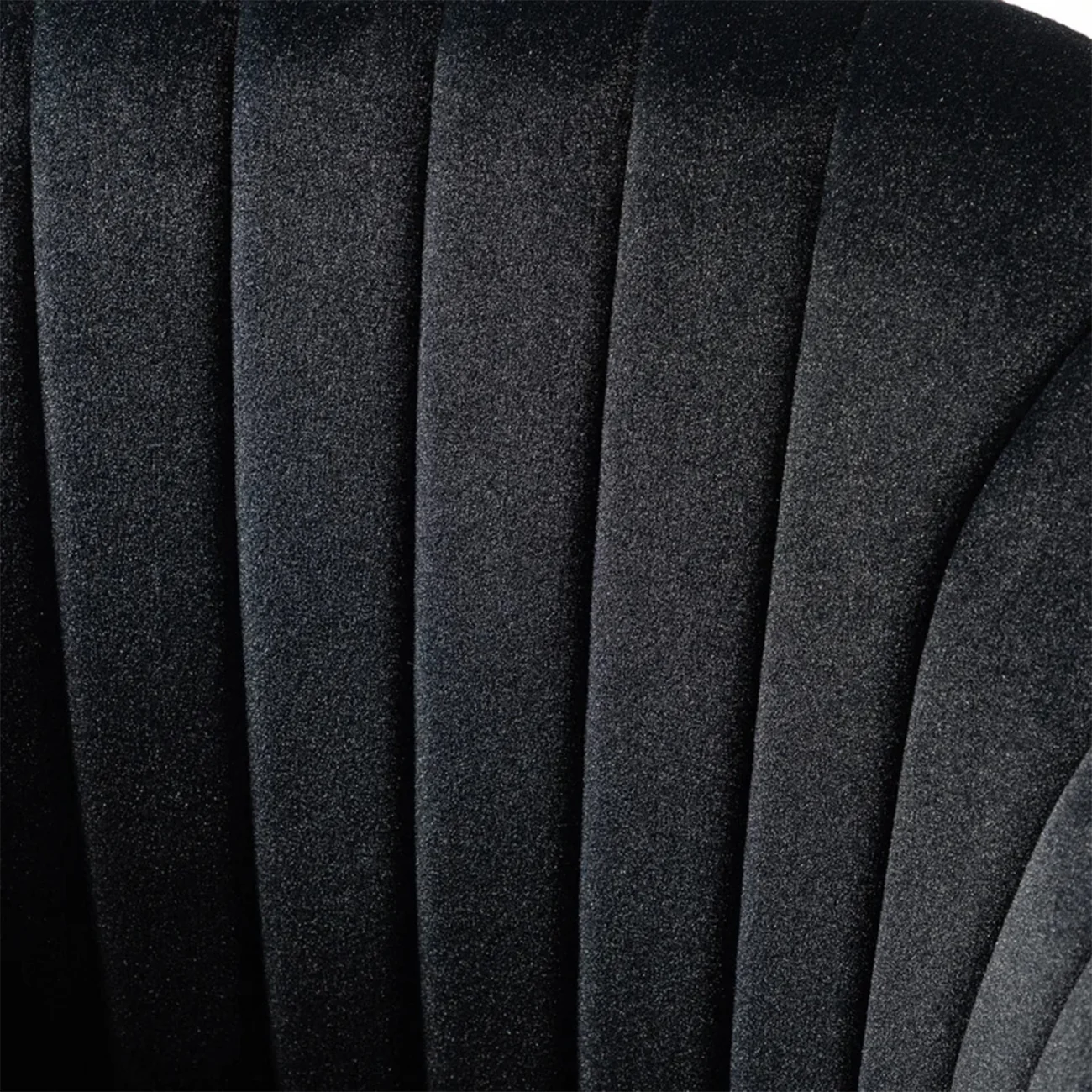 Plush Rolling Accent Chair in Black Sleek Style