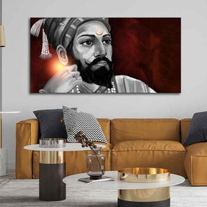 Portrait of Chhatrapati Shivaji Maharaj Wall Painting