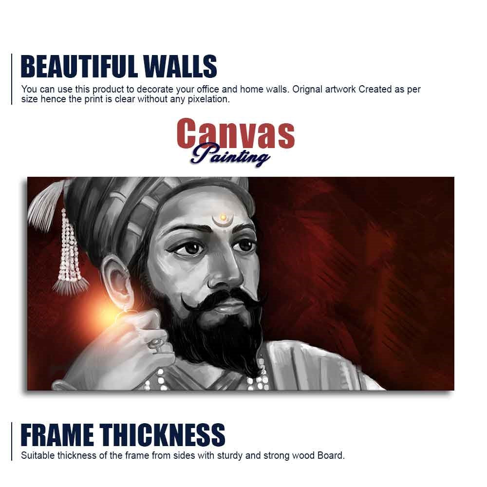 Portrait of Chhatrapati Shivaji Maharaj Wall Painting