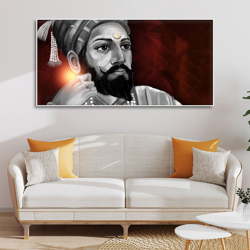 Portrait of Chhatrapati Shivaji Maharaj Wall Painting