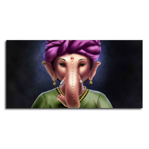 Portrait of Lord Ganesha Canvas Wall Painting