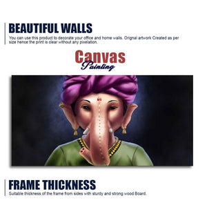 Portrait of Lord Ganesha Canvas Wall Painting