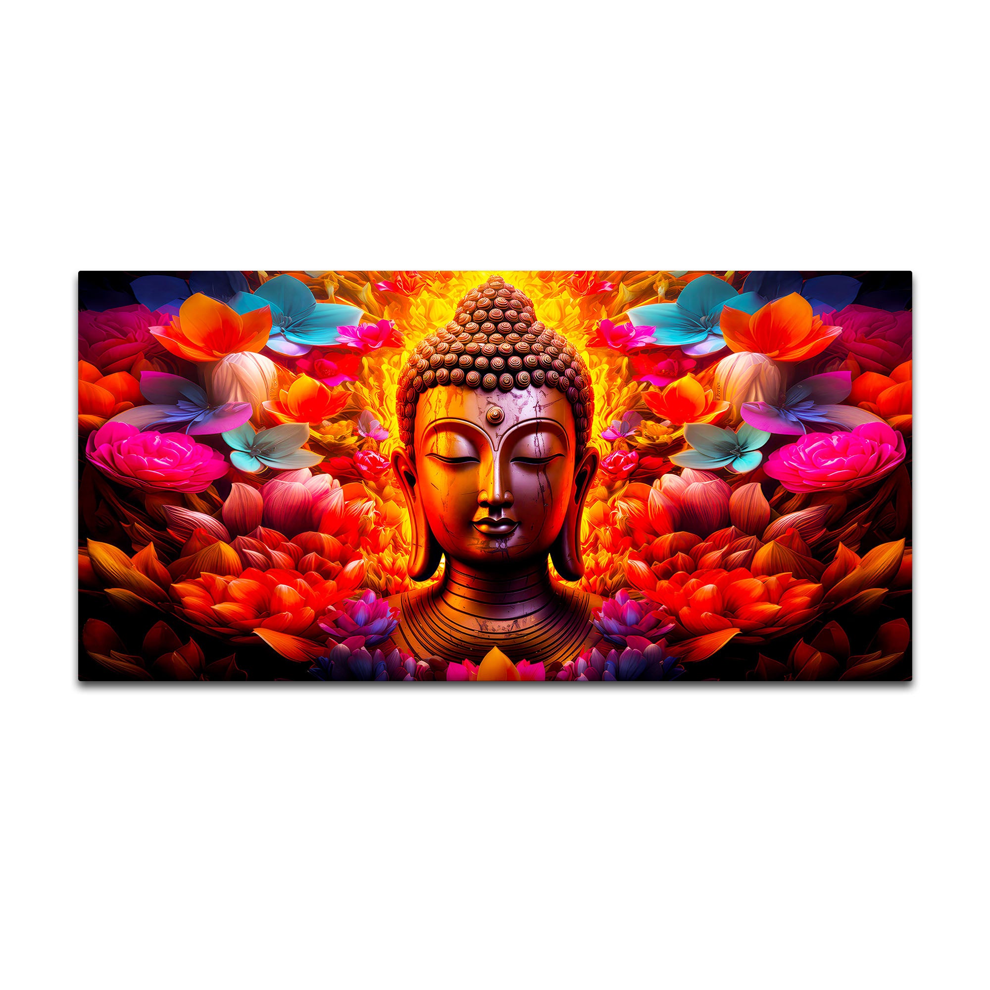 Positive Energy Buddha Wall Painting for Modern Home Interior