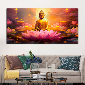 Positive Vibes Gautam Buddha Wall Painting