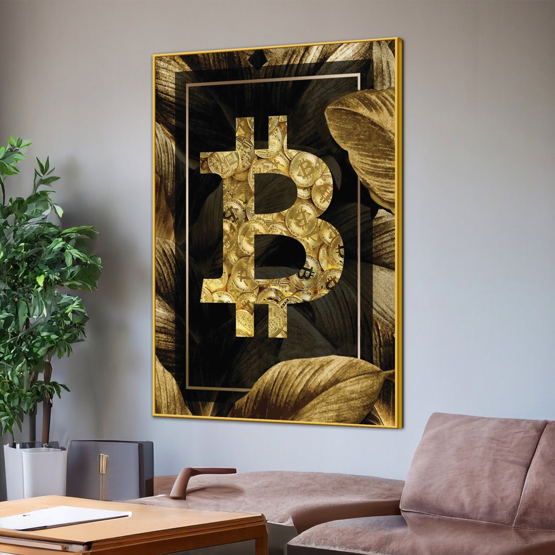 Power Of Bitcoin Cotton Canvas Wall Painting