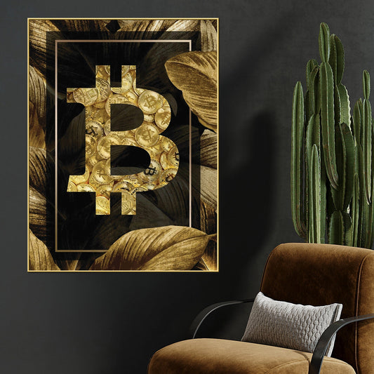 Power Of Bitcoin Cotton Canvas Wall Painting