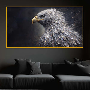 Powerful Eagle Crystal Glass Painting Modern Décor