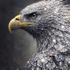 Powerful Eagle Crystal Glass Painting Modern Décor