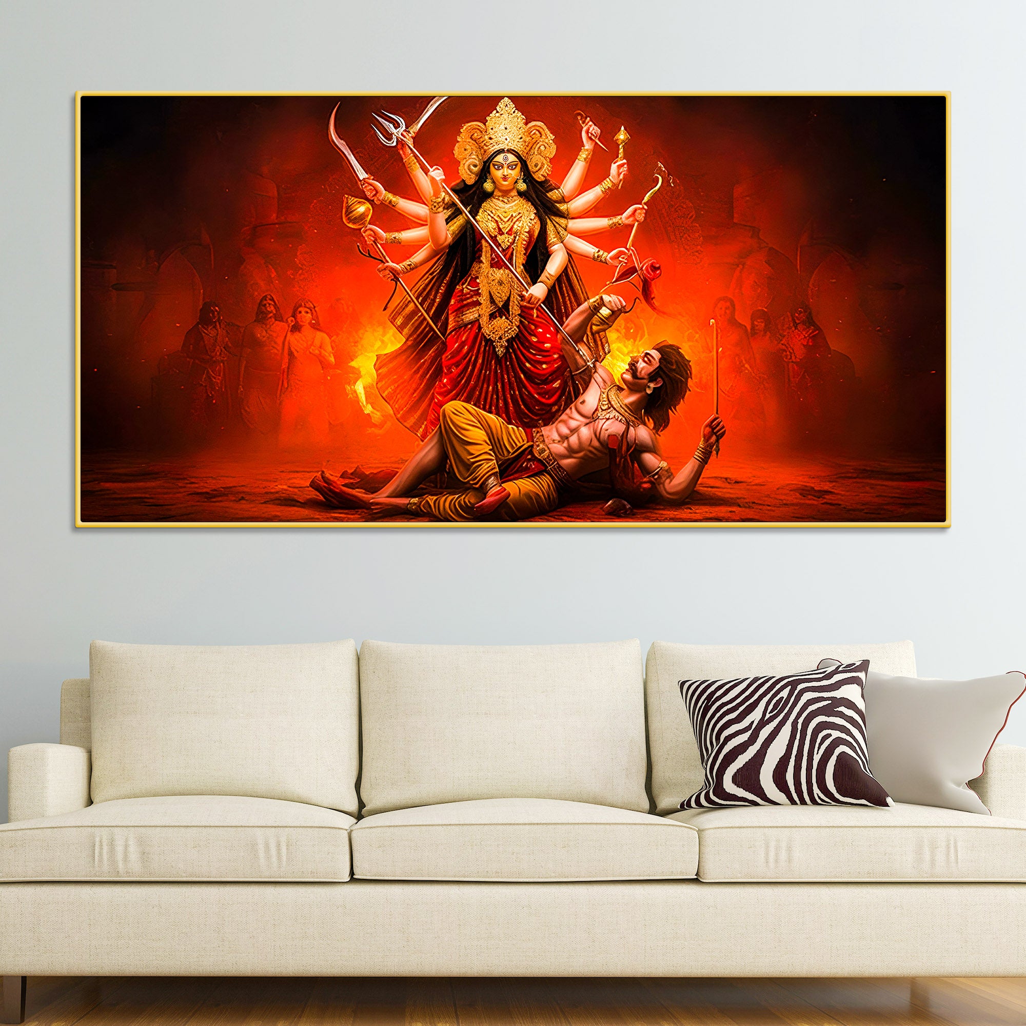 powerful-goddess-durga-wall-canvas-painting