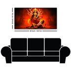 Powerful Goddess Durga Wall Canvas Painting