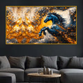 Powerful Horse Crystal Glass Wall Painting for Premium Decor