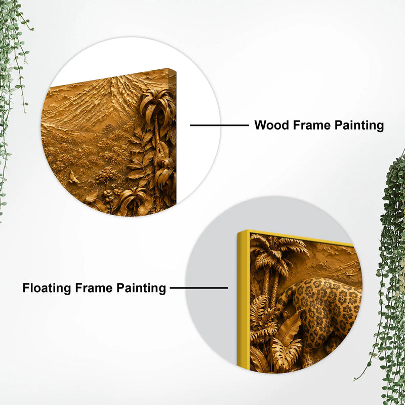 Powerful Leopard in Exotic Rainforest 3D Canvas Wall Painting