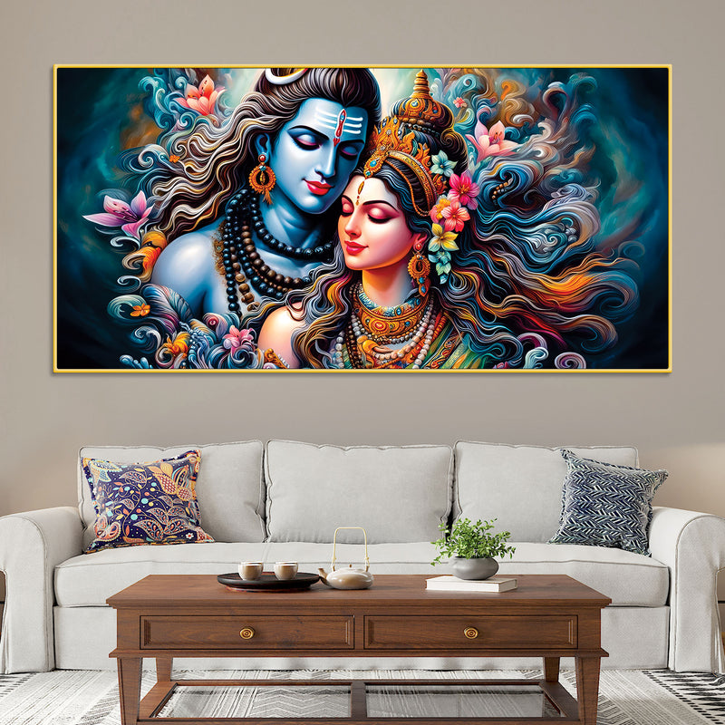  powerful-mahadev-canvas-painting-for-living-room-interior