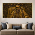 Premanand Ji Maharaj Shree Radha Bhakti Metallic Look 3D Canvas Wall Painting