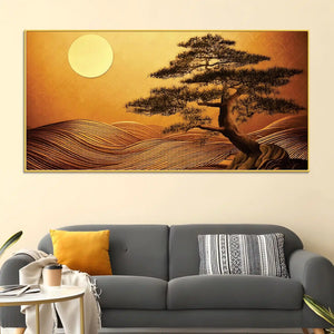Premium Abstract Desert Tree Canvas Wall Painting