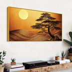 Premium Abstract Desert Tree Canvas Wall Painting