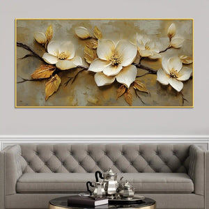 Premium Abstract Flower Branch Canvas Wall Painting for Home Décor