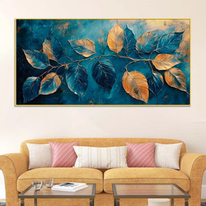 Premium Abstract Leaf Canvas Painting for Modern Home