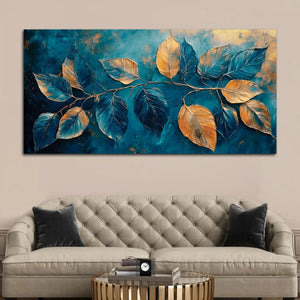 Premium Abstract Leaf Canvas Painting for Modern Home