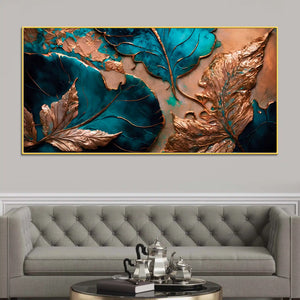 Premium Abstract Leaves Canvas Wall Painting