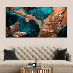 Premium Abstract Leaves Canvas Wall Painting