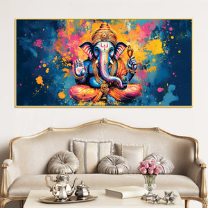 premium-abstract-lord-ganesha-colorful-canvas-wall-painting-for-home
