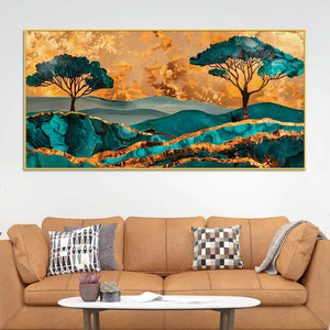 Premium Abstract Nature Tree Canvas Wall Painting for Home Decor